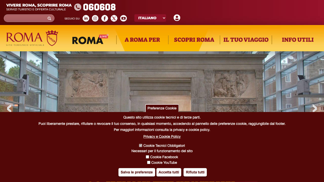 Turismo Roma official tourist information portal for Rome attractions and visitor planning resources.
